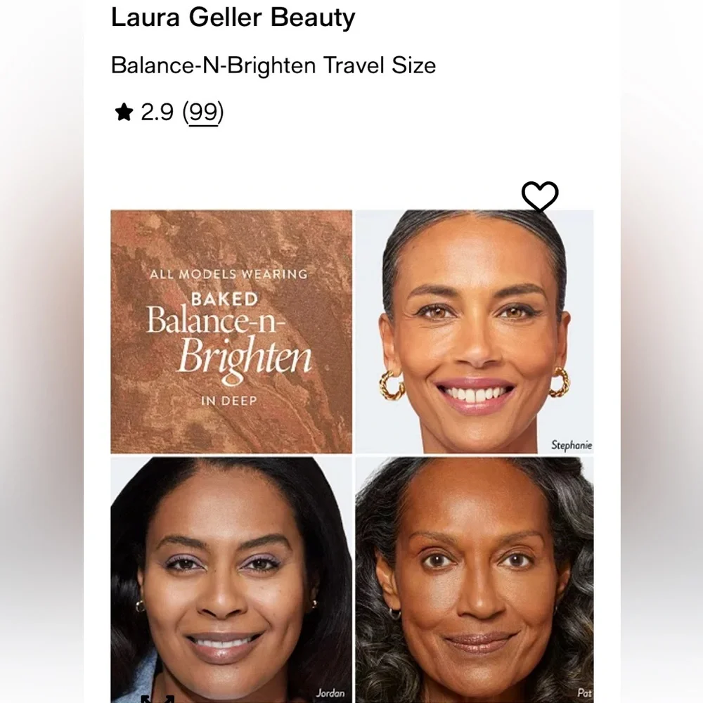 Laura Geller Baked Balance-N-Brighten Foundation has mirror/sponge, Deep Shade